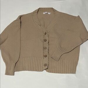 Anrabess Tan Cardigan Sweater